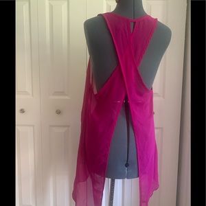 Open Back Criss-Cross Sheer Top
